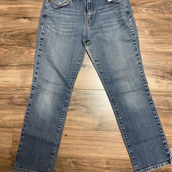 LEVI'S 505 Straight Leg Jeans Womens SIZE 12 Light Wash Blue Denim Jeans GUC - Picture 6 of 6